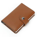 RFID Portable Anti-degassing Business Card Holder Simple Wallet Leather Name Card Case ID Credit Card Storage Box