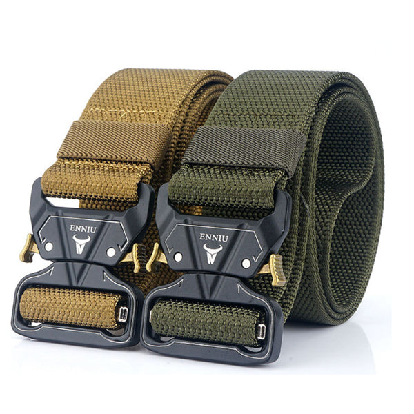 ENNIU W43S 125cm 4.3cm Military Tactical Belt Heavy Duty Punch Free Nylon Waist Belt Adjustable Durable Casual Belt