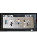 Race Medal 1:64 Scale Figures Diorama Outdoor Fighting Baseball Bat Scene Character Model