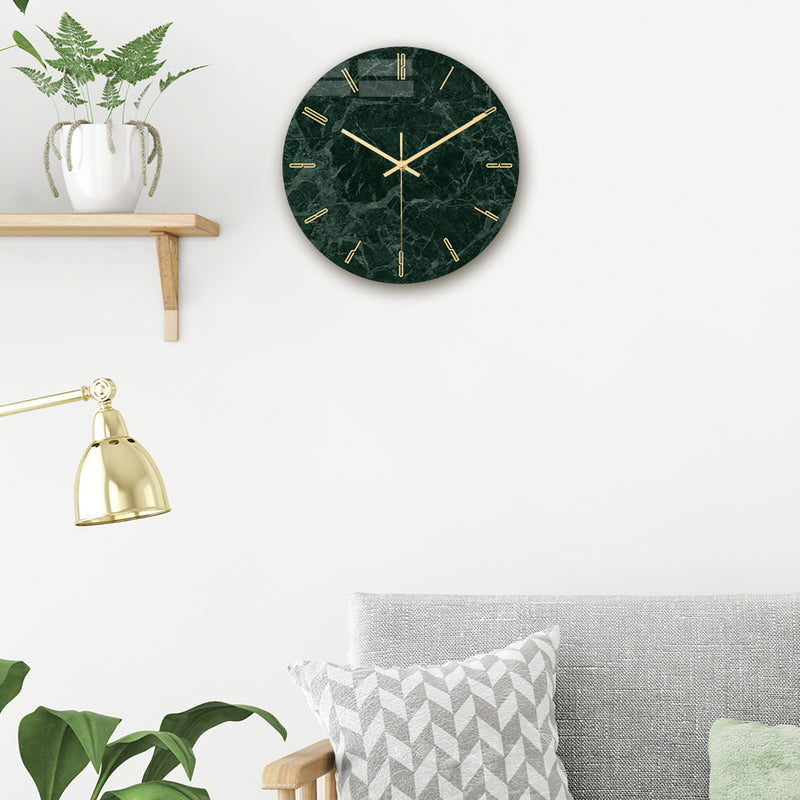 Loskii CC003 Creative Marble Pattern Wall Clock Mute Wall Clock Quartz Wall Clock For Home Office Decorations