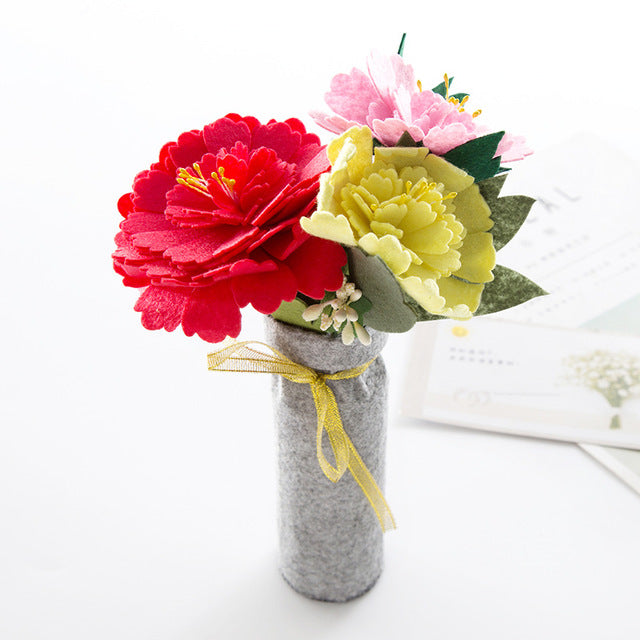 Non-woven Hand-made Fabric Diy Material Package Free Cutting Artificial Flower Decoration Decoration Mother's Day Creative Gift