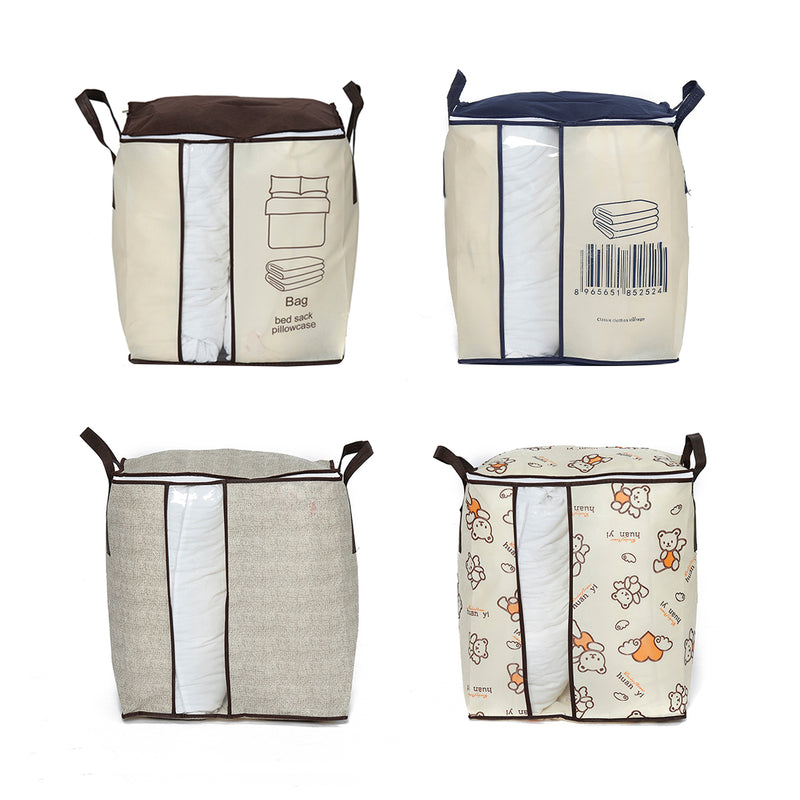 Non-woven Space Saver Clothes Quilt Blanket Storage Bag Box Organizer Portable L