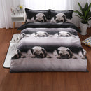 3 PCS Bedding Sets 3D Animal Lovely Dog Printing Quilt Cover Pillowcase For Full Size