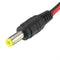 10PCS LUSTREON DC12V Male Power Supply Jack Connector Cable Plug Cord Wire 5.5mm x 2.1mm