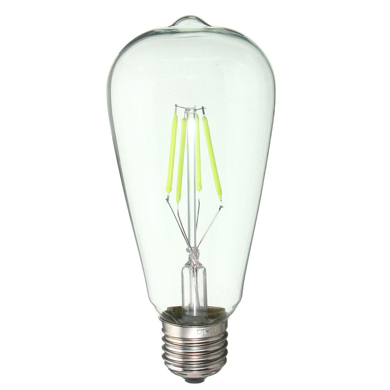 E27 ST64 Retro Edison LED 4W COB Squirrel Cage Colorful Filament Glass Light Lamp Bulb AC 220V