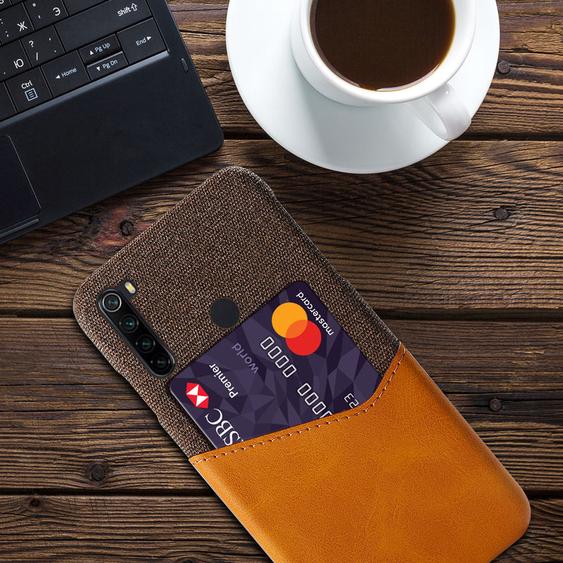 Bakeey Luxury PU Leather Cloth with Card Slot Shockproof Anti-scratch Back Cover Protective Case for Xiaomi Redmi Note 8