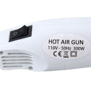 110V 300W Heat Shrink Hot Air Temperature Electric Power Nozzle White Tool