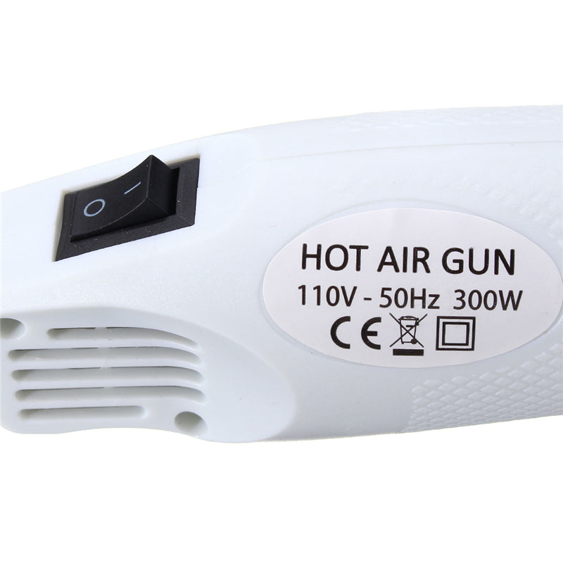 110V 300W Heat Shrink Hot Air Temperature Electric Power Nozzle White Tool