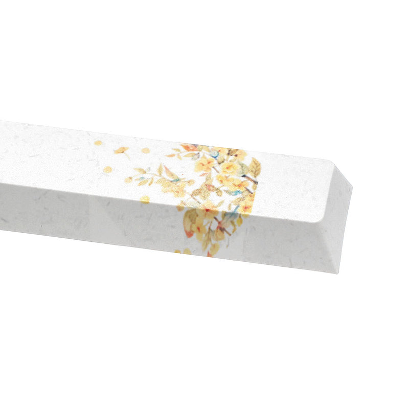 Five-sided Dyesub PBT Small Yellow Flower Space Bar 6.25u Novelty Keycap