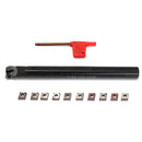 S16Q-SCLCR09 16x180mm Lathe Boring Bar Turning Tool Holder With 10pcs CCMT09T3 Inserts