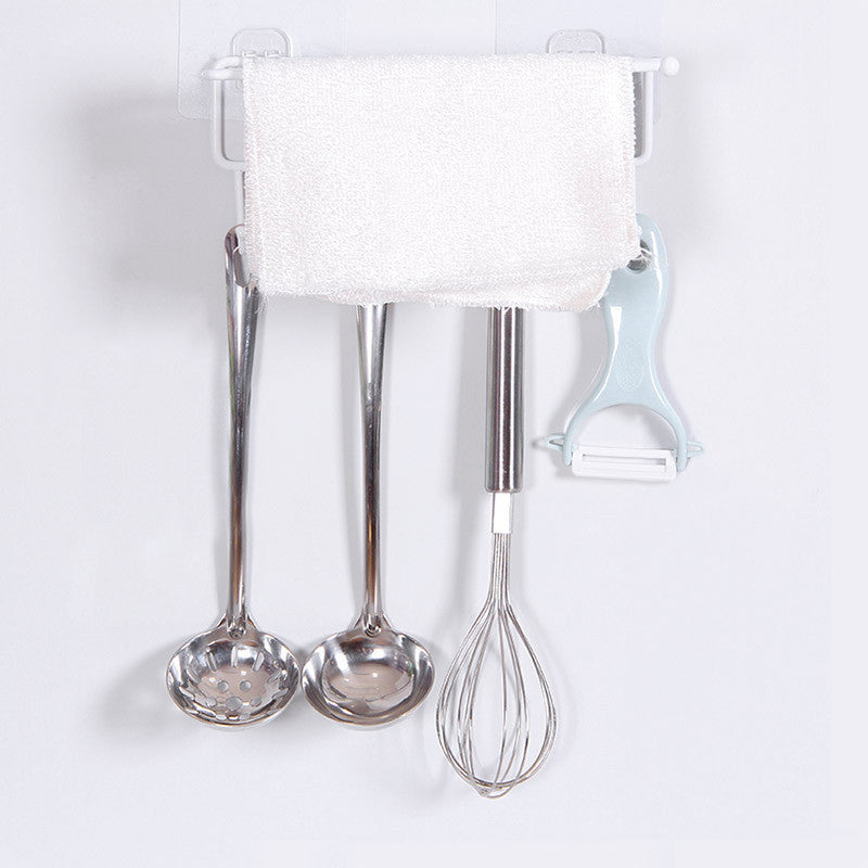 Hook Rail Bathroom kitchen organizer Multi-function paper towel holder Wall