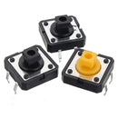 3 x 50pcs Tactile Push Button Switch Momentary Tact & Cap Assorted Kit 12x12x7.3mm Key Caps