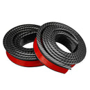 2PCS 1.5Mx3.8CM Rubber Car Mudguards Trim Wheel Arch Protection Moldings Carbon Black