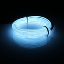 3M EL Led Flexible Soft Tube Wire Neon Glow Car Rope Strip Light Xmas Decor DC 12V