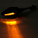 Blue Design LED Turning Signal Mirrors For Honda Suzuki Kawasaki Ducati