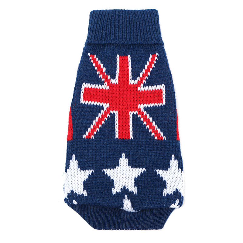 Union Jack Pet Clothes Dog Cat Puppy Winter Warm Knit Sweaters Coats Costume Apparel Dog Sweater