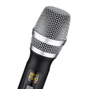 UHF 25 Channels Auto Wireless Dynamic Microphone with Receiver for Amplifier Mixer Speaker Desktop Bus Audio KTV