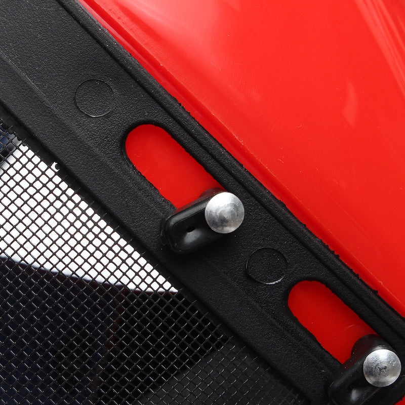 Clear Mesh Full Visor Flip Up Face Shield Screen Safety Mask Eye Protector Helmet Red