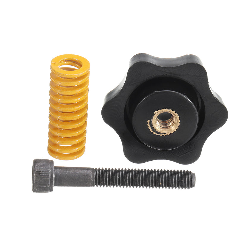4Pcs M5 Heated Bed Leveling Screw + M5 Nuts +  8*25mm Yellow Spring for 3D Printer Part Hotbed