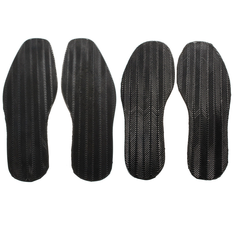 Men's DIY Pair of Anti Slip Grip-rubber Pads Glue On Soles Heel Shoe Repair Black