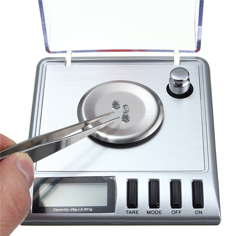 20g 0.001g Stainless Steel Jewelry Digital Pocket Scale Weight Electronic Gram