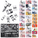 35/52Pcs Domestic Sewing Machine Presser Foot Feet Set Multi Function Kit