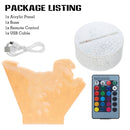 3D Dinosaur Night Light Touch Remote Control Gift Home Decor Sleeping Table Lamp