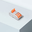 Minleaf 9Pcs 3Pin Wire Docking Connector Terminal Block Universal Quick Terminal Block Electric Cable Wire Connector Terminal 0.08-4.0mm