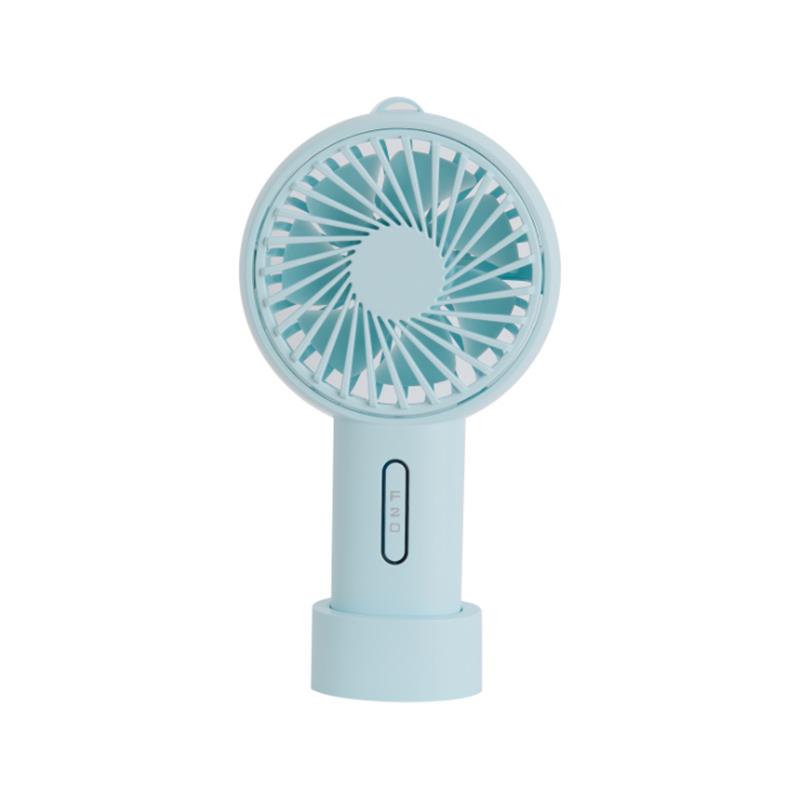 Well Star WT-F20 Mini Handheld Base Fan Rechargeable USB Fan with Lanyard 3 Gear Portable Desktop Cooling Fan for Home Office Outdoor