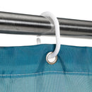 Bathroom Shower Curtains Toilet Waterproof Polyester Fabric Cover Mat W/ 12 Hooks