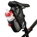 Waterproof 1.8L Capacity Cycling Saddle Bag Mountain Bike Taillight Bottle Cage Back Seat Cushion Saddlebags