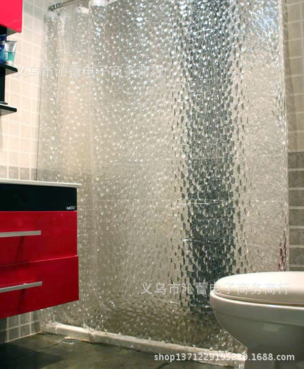 Thick 3D Water Cube Shower Curtain