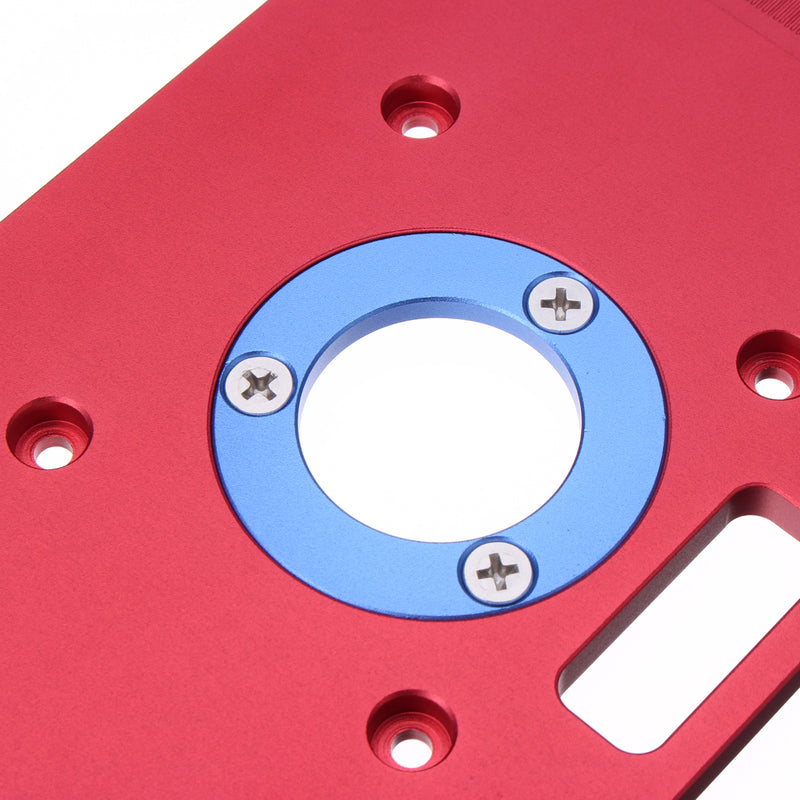233x117x8mm Aluminum Router Table Insert Plate for Woodworking Benches RT0700C Router Trimmer Red