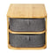 Grey Multi-Layer Mini Bamboo Desktop Drawer Sundries Case Storage Box Organizer Living Room Decorations