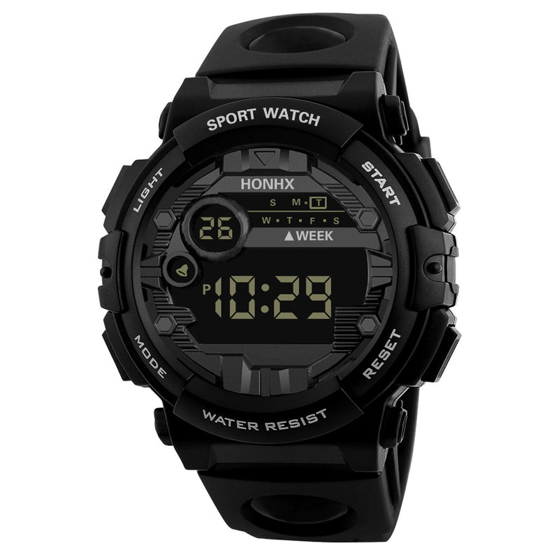 HONHX 62X-66F Fashion Luminous Display Alarm Clock Sport Style Men Digital Watch