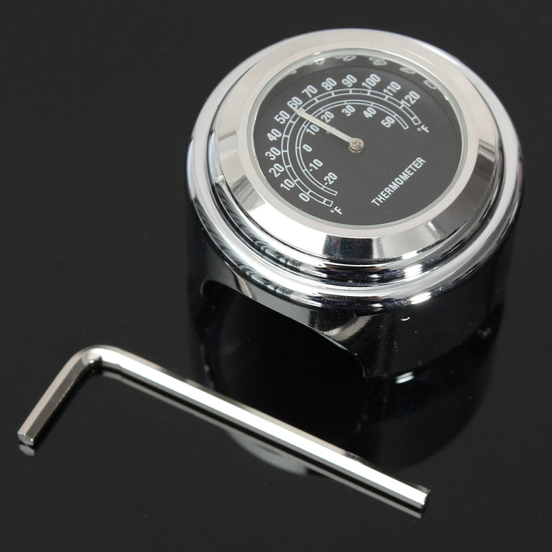 7/8In Waterproof Motorcycle Handlebar Mount Thermometer