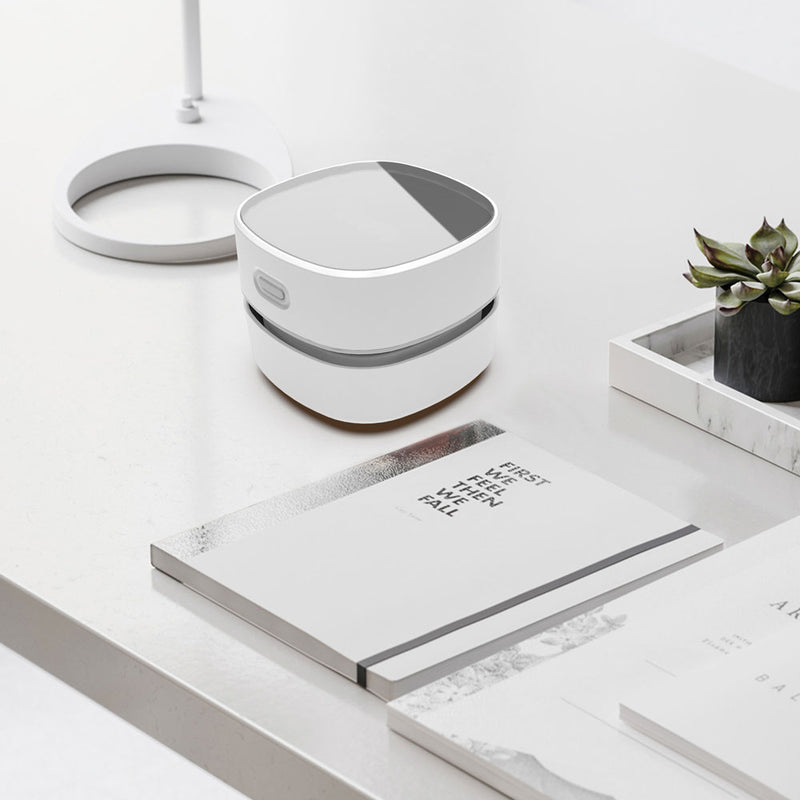 Bakeey Portable Desktop Mini Table Vacuum Cleaner with Wireless Charger for iPhone 11/11 Pro Max/XS Max/XR/XS/X/8/8+ for Galaxy Note 10/Note 10+/S10/S10+/S10E