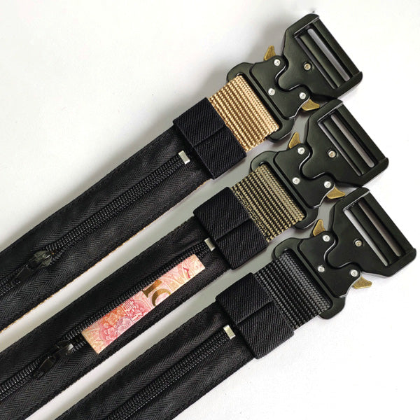 KALOAD 130cm Hidden Zip Bag Tactical Belt Leisure Waist Belt