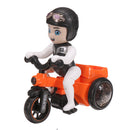 Puzzle Car Toy Trick Stunt Tricycle Light Music Rotate Bike Toys Rechargeable