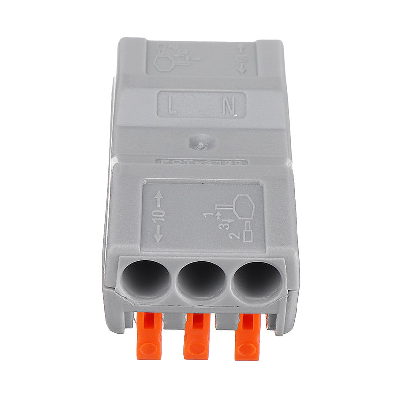 20Pcs 3Pin Wire Docking Connector Termainal Block Universal Quick Terminal Block SPL-3 Electric Cable Wire Connector Terminal 0.08-4.0mm