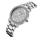 CRRJU 2109 Diamonds Dial Case Women Wrist Watch Stainless Steel Quartz Watches