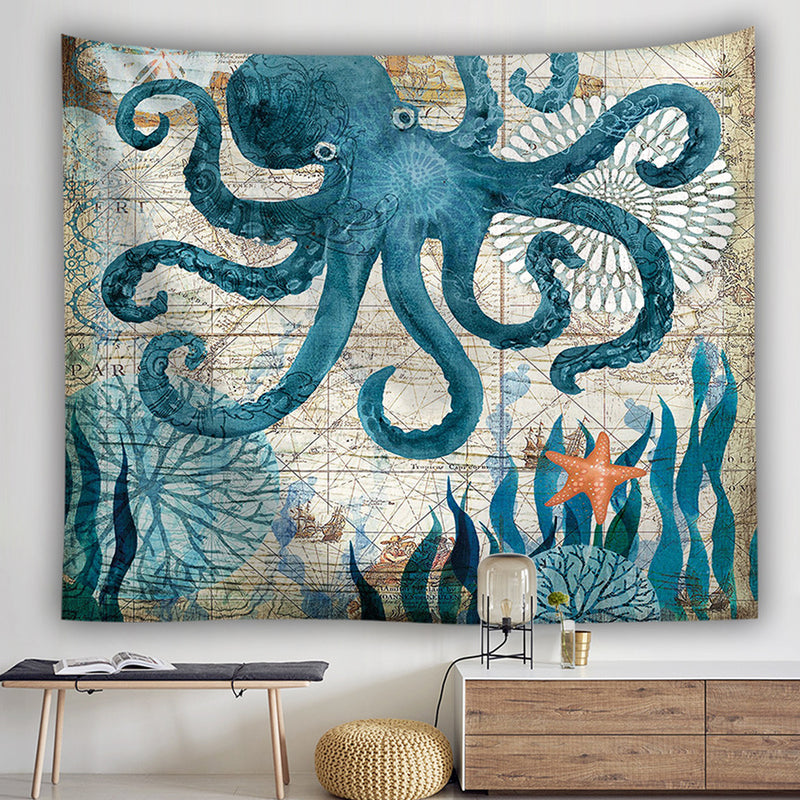 Large Octopus High Density Tapestry Wall Hanging Mandala Hippie Bedspread Throw