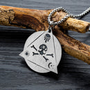 Punk Masonic Devil's Eye Titanium Steel Men's Necklace