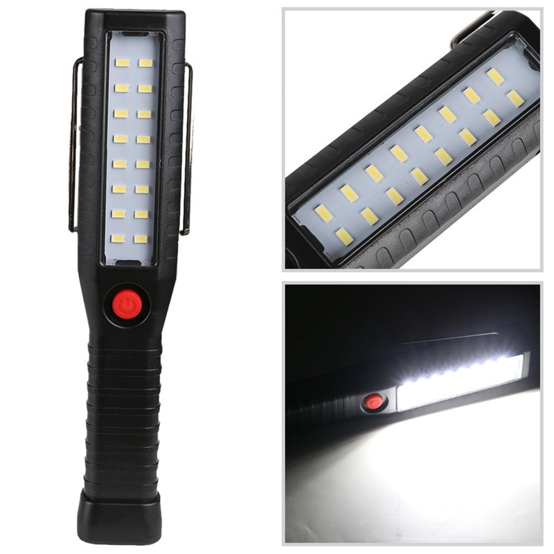 USB Rechargeable 16 LED Work Light Magnetic Hanging Inspection Lamp Flashlight Hook Camping Lamp Torch