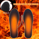 Black Electric Heated Shoe Insole Warm Foot Heater Breathable Deodorant