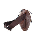 Men Leather Waist Bag Multi-Pockets Storage Bag Leisure Shoulder Bag
