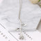 Trendy Three-color Rose Flower Pendant Necklace Valentine's Day Gift Ladies Jewelry