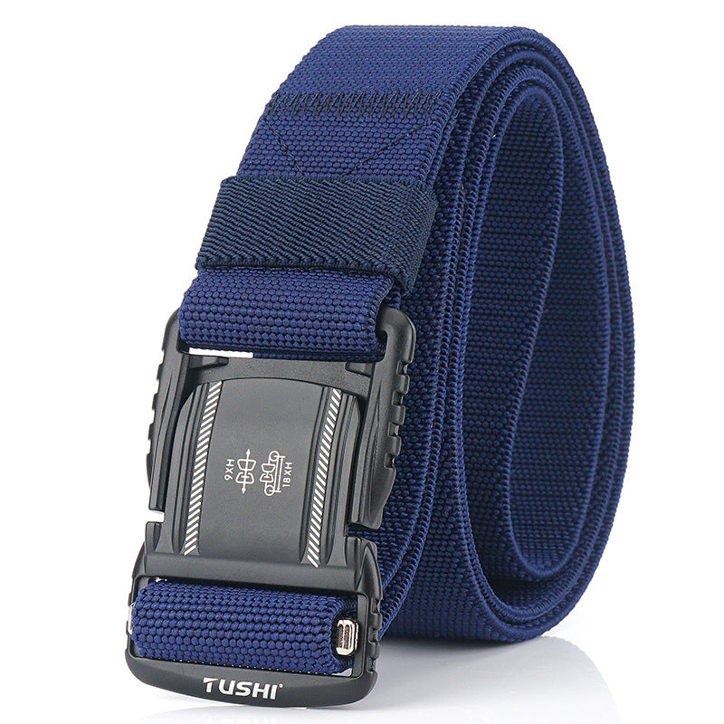 TUSHI 125cmx3.8cm Men Tactical Belt Outdoor Zinc Alloy Quick Release Buckle Casual Belts Waist Belts