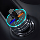 Bakeey QC3.0 FM Transmitter Bluetooth Receiver Hands-free Car Charger for iPhone 11 Pro XR X