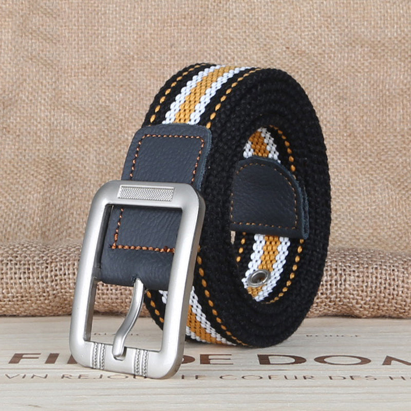 KALOAD P8 125cm 3.8cm Unisex Casual Belts + Outdoor Sport Tactical Belt Pin Buckle Canvas Waist Belt For Women Man